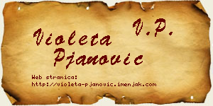 Violeta Pjanović vizit kartica